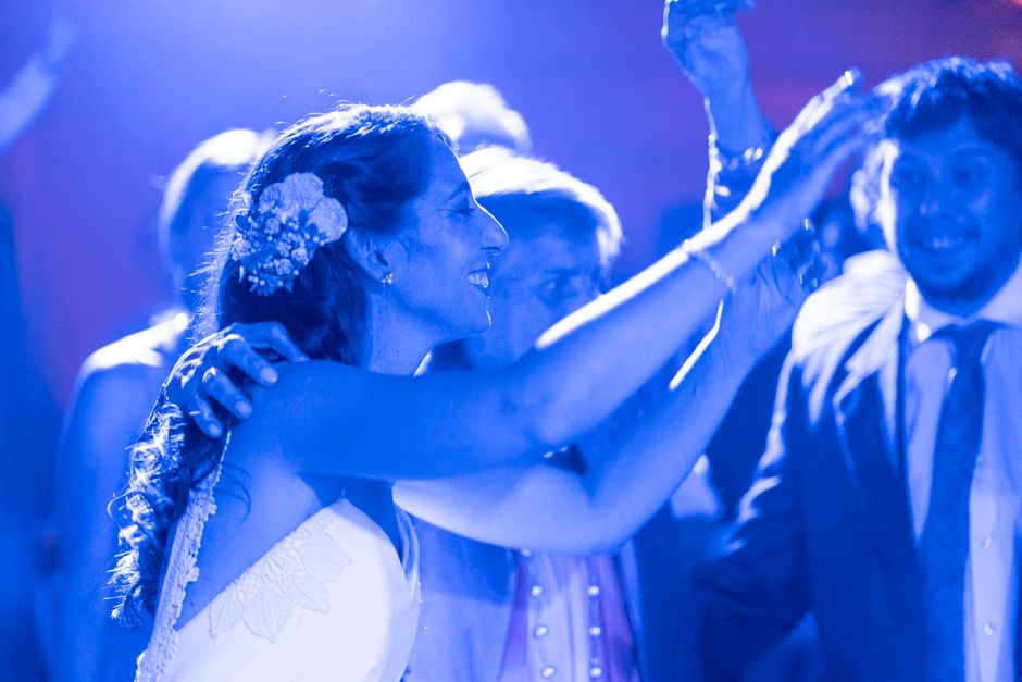 Joyful wedding reception dancing celebration